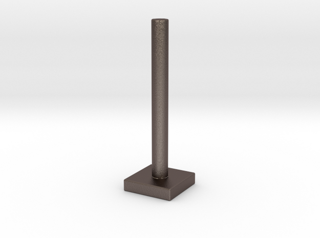 Mini Festivus Pole in Polished Bronzed Silver Steel