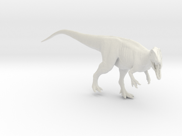 Dinosaur Carcharodontosaurus 1:40 V2  in White Natural Versatile Plastic