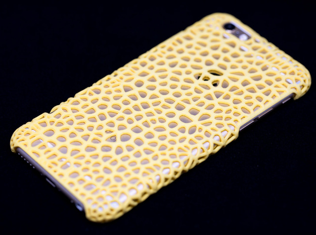 iPhone6 Case Vorono1 (Extreme Voronoi Edition) in Yellow Processed Versatile Plastic