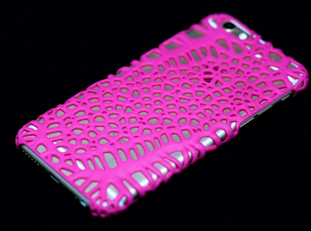 iPhone6 Case Cells (Extreme Voronoi Edition) in Pink Processed Versatile Plastic