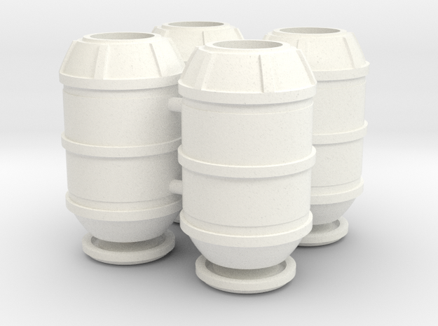 DeAgo Falcon Main Hold Floor Big Barrels With Lids in White Processed Versatile Plastic