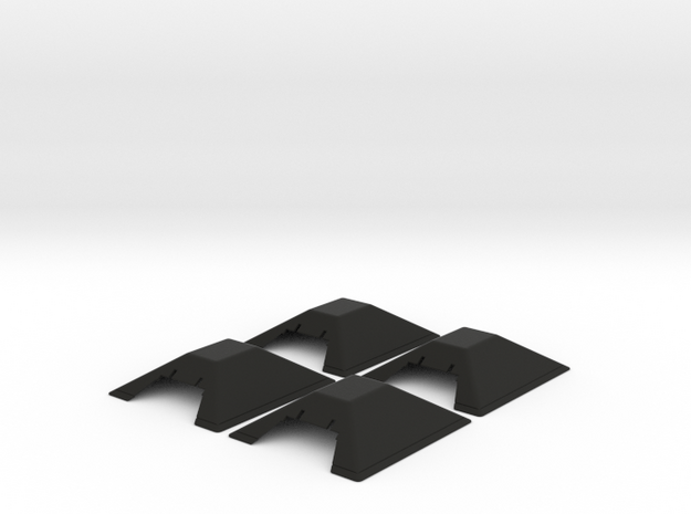 N SCALE PRR CINDER BUMPER 4 PK in Black Natural Versatile Plastic