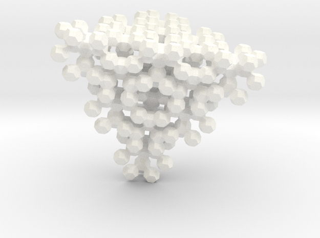 Ultrablock Tetrahedron  in White Processed Versatile Plastic