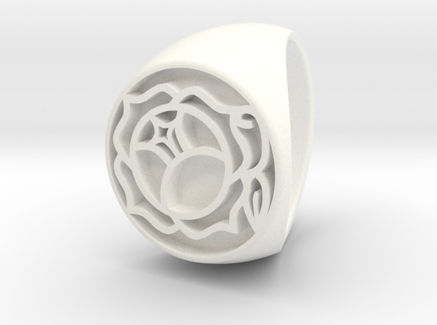 Utena Signet Ring Size 4.5  in White Processed Versatile Plastic