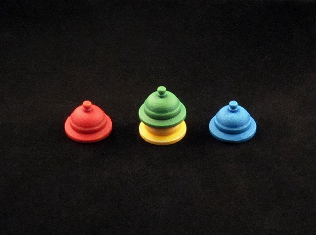 Call Bell tokens (4 pcs) in White Processed Versatile Plastic