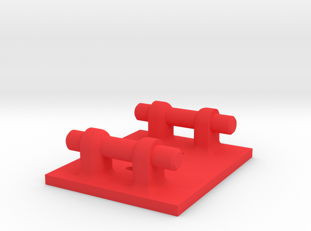 Mobius Case - Vibration Damping Base in Red Processed Versatile Plastic