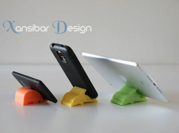 Smartphone / Tablet Stand - Dolphin in White Processed Versatile Plastic