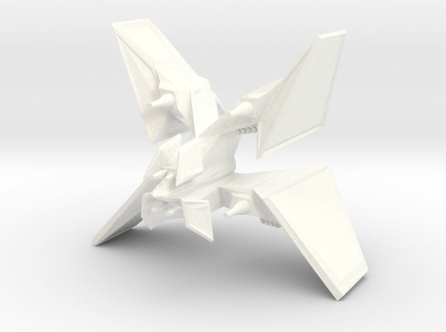Fighter X in White Processed Versatile Plastic