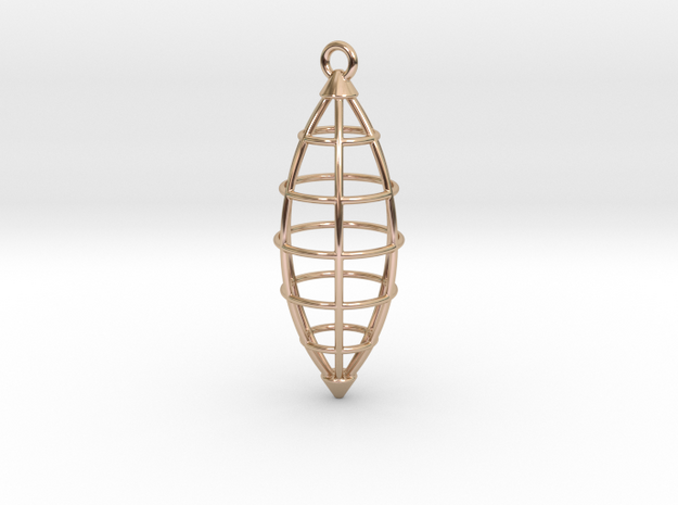 Pendant in 14k Rose Gold Plated Brass