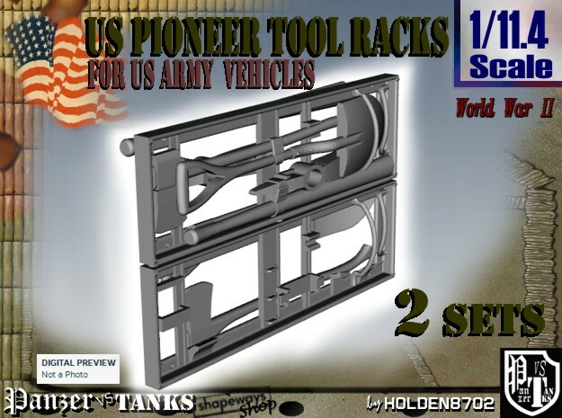 1-11-4 US Pioneer Tool Rack in White Processed Versatile Plastic