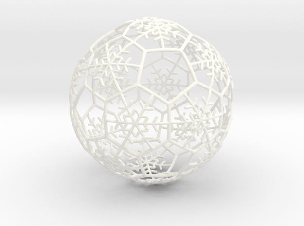 iFTBL Xmas Snow Ball / The One - Ornament 60mm ' in White Processed Versatile Plastic