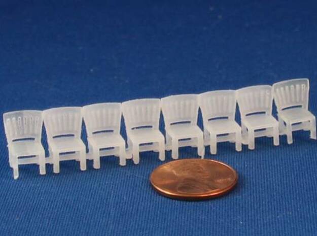HO SCALE Detailed Chairs X16 in Tan Fine Detail Plastic