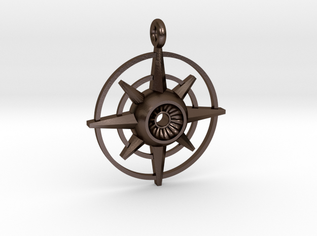 Evil Eye - Compass in Polished Bronze Steel