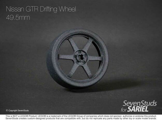 Drifting Wheel 49.5mm in Black Natural Versatile Plastic