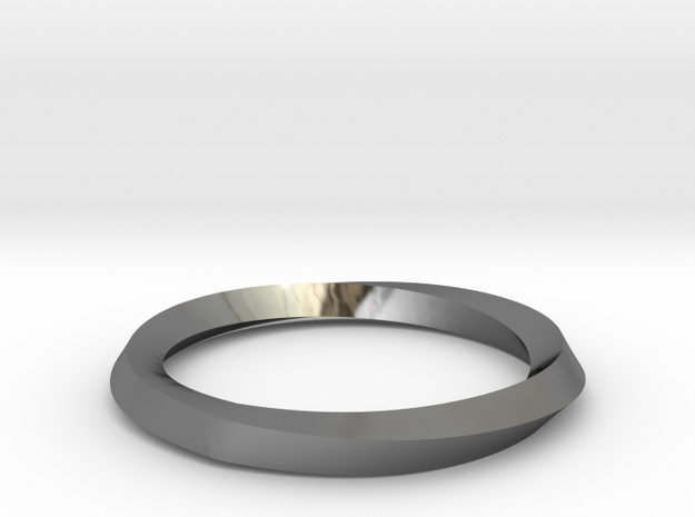 Mobius Wedding Ring-size10 in Fine Detail Polished Silver