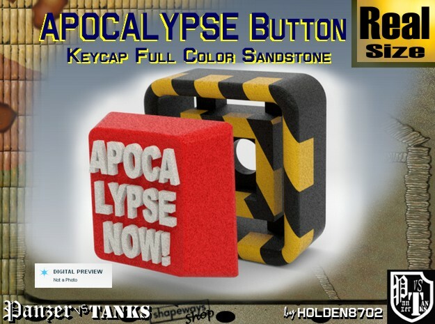 Full Color Button of APOCALYPSE NOW in Full Color Sandstone