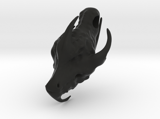 Dragon Head.stl in Black Natural Versatile Plastic