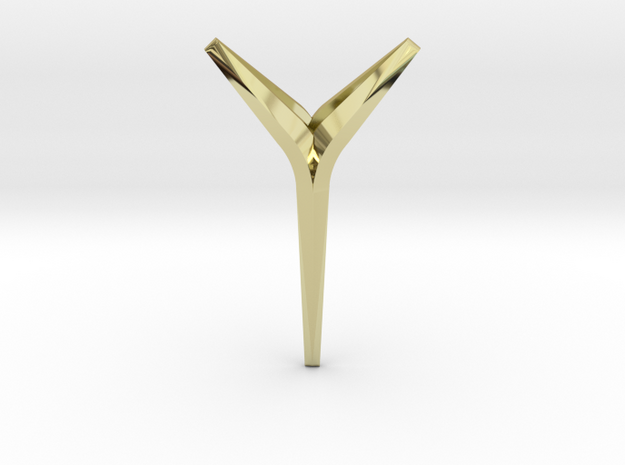 YOUNIVERSAL "Sharp Edge"  Pendant. Sharp Elegance in 18k Gold Plated Brass