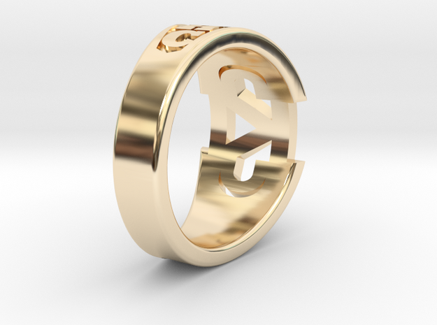 CADDRing-15.0mm in 14K Yellow Gold