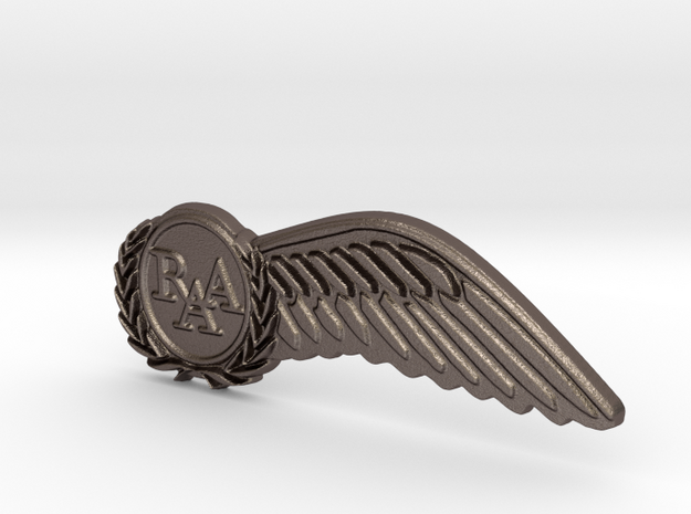 Half-Wings in Polished Bronzed Silver Steel
