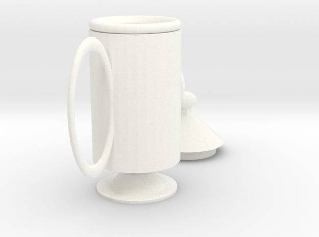 rocket mug in White Processed Versatile Plastic