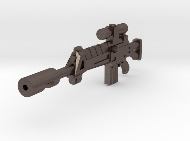 Assault Rifle Sharpshooter in Polished Bronzed Silver Steel