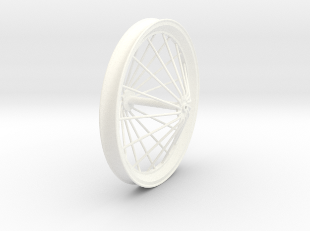 Free Flight Spoked Wheel V2 in White Processed Versatile Plastic