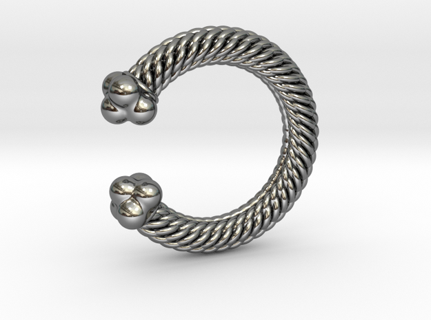 Viking Ring Gamma in Fine Detail Polished Silver