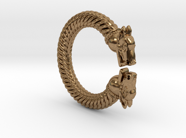 VIking Dragon Ring Alfa in Natural Brass
