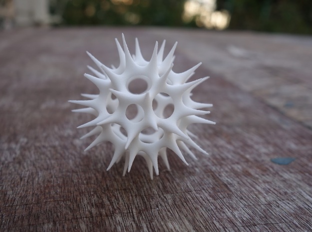 Acrosphaera (Radiolaria) in White Natural Versatile Plastic