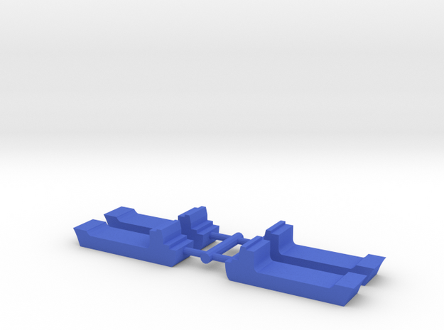 Game Piece, Cargo Ships 4-set in Blue Processed Versatile Plastic