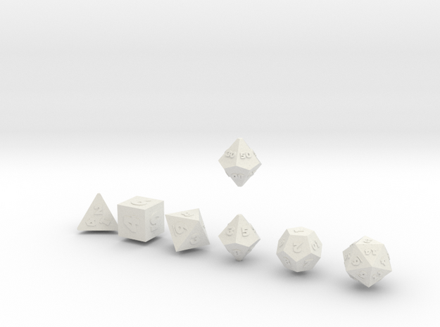 FUTURISTIC Outies Sharp dice in White Natural Versatile Plastic