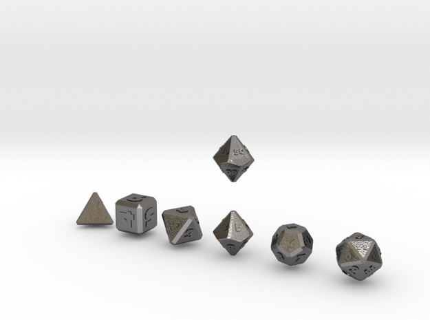 FUTURISTIC outie bevels dice in Polished Nickel Steel