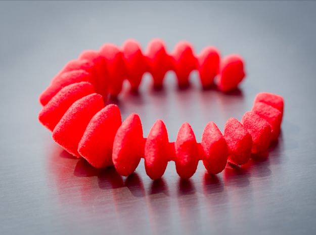 Stegosaurus Ring in Red Processed Versatile Plastic