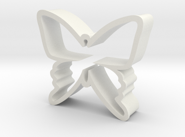 Butterfy Cookie Cutter in White Natural Versatile Plastic