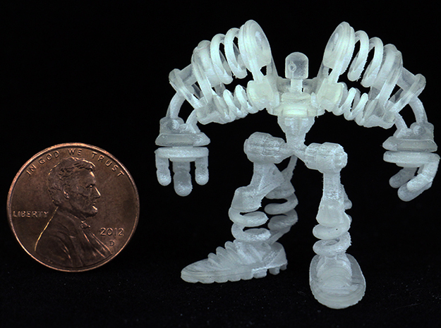 Springbot V2-7 /Series#1  (60% 4cm/1.6") in Clear Ultra Fine Detail Plastic