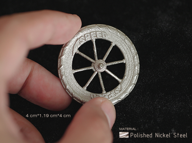 Pocket highway wheel set in Polished Nickel Steel
