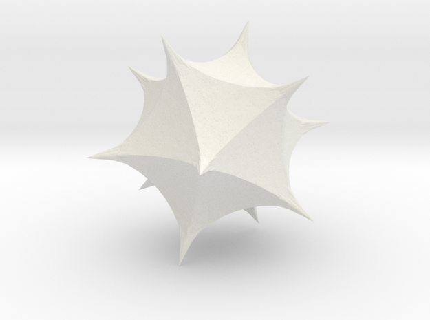 Mathematica 1B Spikey in White Natural Versatile Plastic