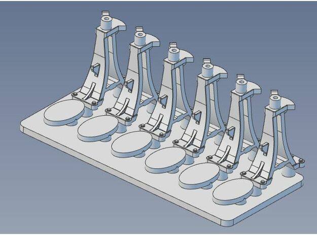 CPR Switchstand HO Scale Set of 6 in Smooth Fine Detail Plastic