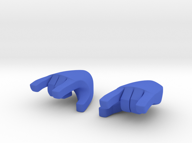 Hand type 3 in Blue Processed Versatile Plastic