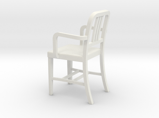 Miniature Alum Chair 2 1:18Scale (not full size) in White Natural Versatile Plastic