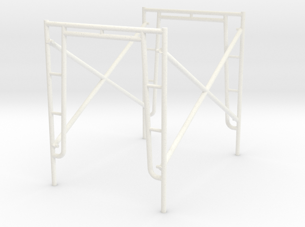 Scaff Tower 1:18scale (not full size) in White Processed Versatile Plastic