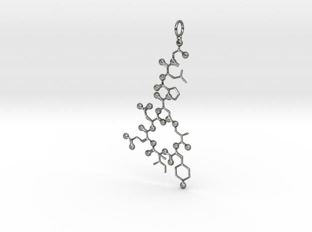 Oxytocin Pendant in Polished Silver