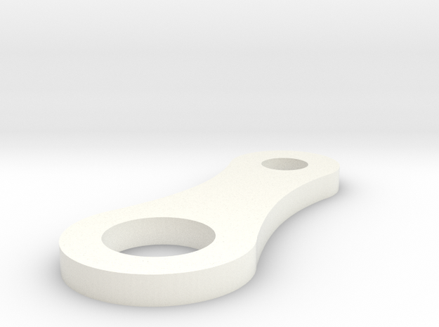 Key Holder Ring2 in White Processed Versatile Plastic