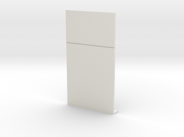 Blank Wall; Half in White Natural Versatile Plastic