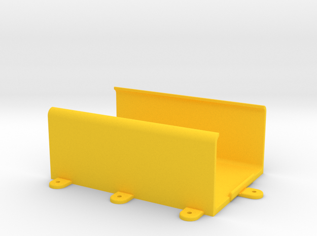 OMEX 600/200 ECU Holder - Clip-In Type - w/Feet in Yellow Processed Versatile Plastic