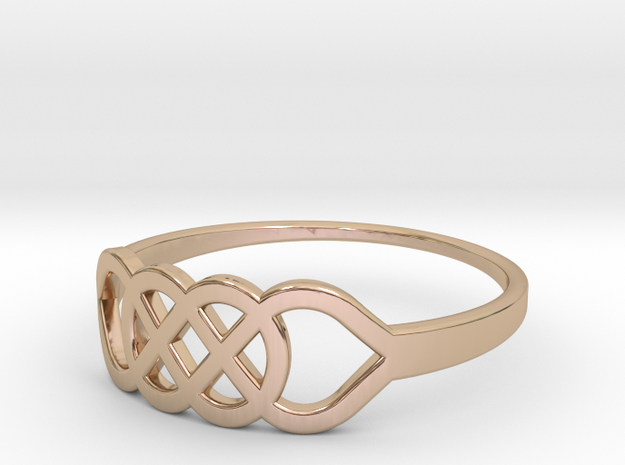 Size 8 Knot C1 in 14k Rose Gold Plated Brass