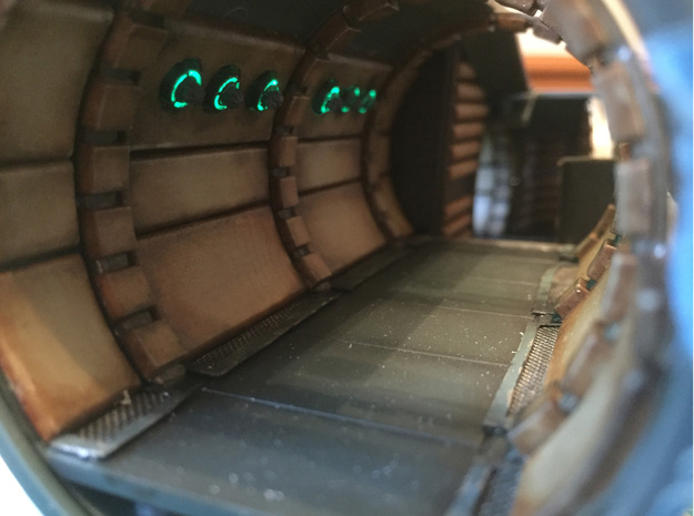 Star Wars Millennium Falcon  Corridor Lighting in Tan Fine Detail Plastic