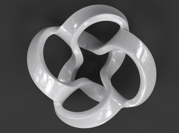 Saddle Surface 02 in White Processed Versatile Plastic