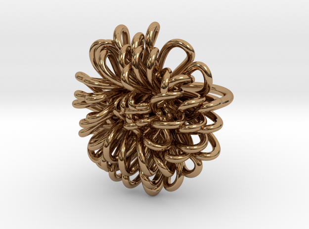 Ring 'Wiener Blume', Size 6.5 (Ø 16.9 mm) in Polished Brass